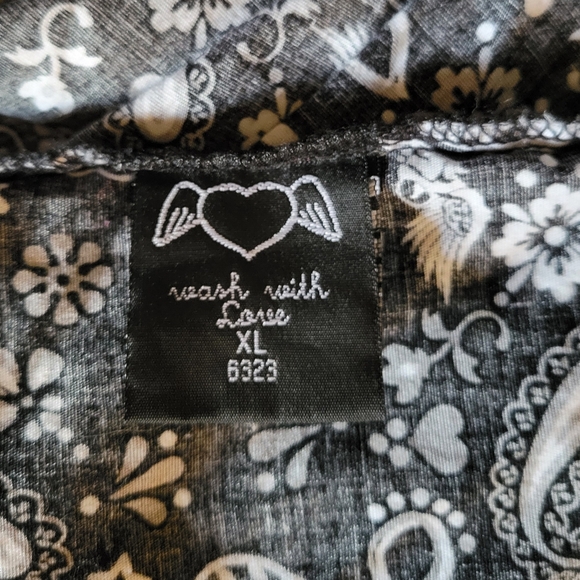 Hell bunny, bandana skull print, button-up, waist tie, sleeveless, XL, vixen - Picture 9 of 10